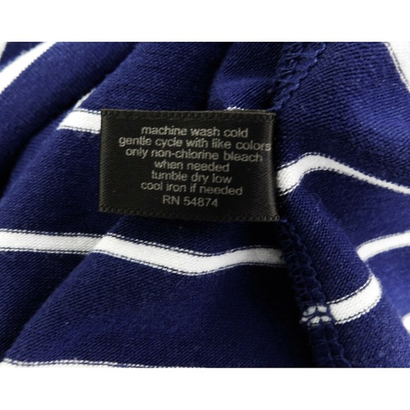 The Limited Women Shirt, Size S, Blue/White, 62% Polyester, 33% Rayon, 5%Spandex - Picture 6 of 6